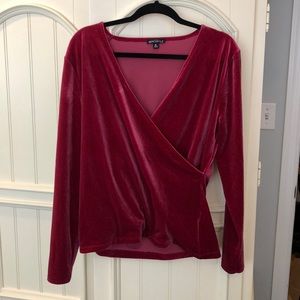J. Crew Velvet Wrap Style Top